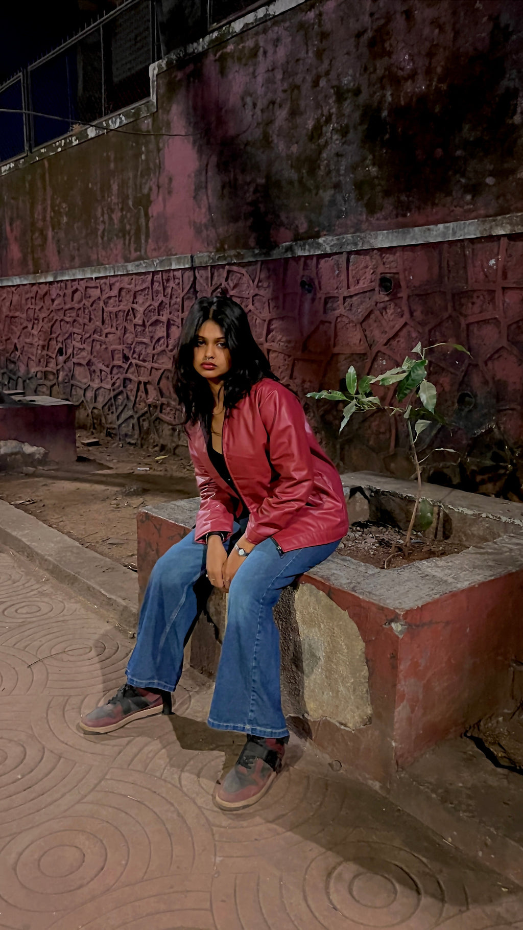 Maroon Leather Jacket