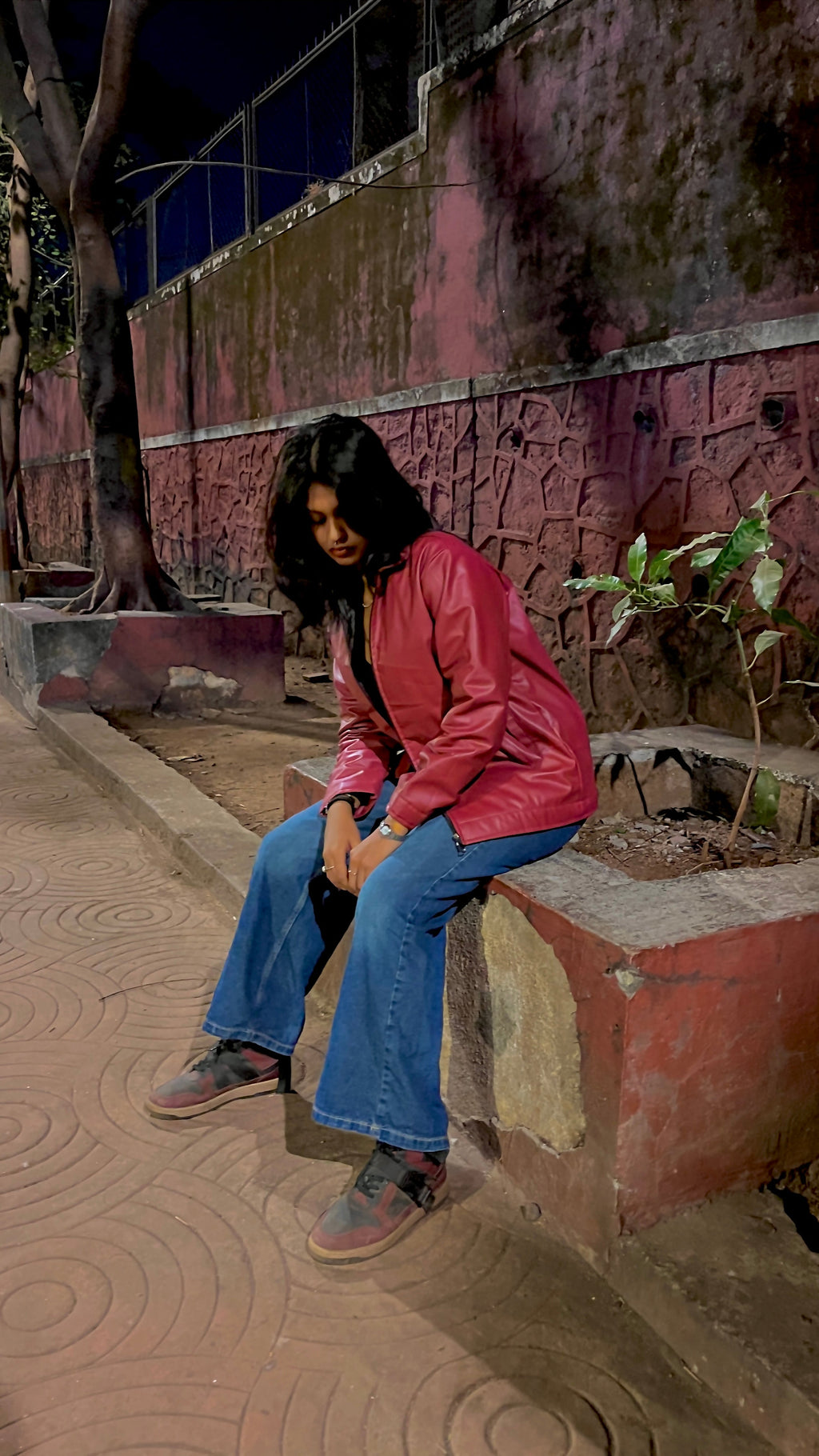 Maroon Leather Jacket