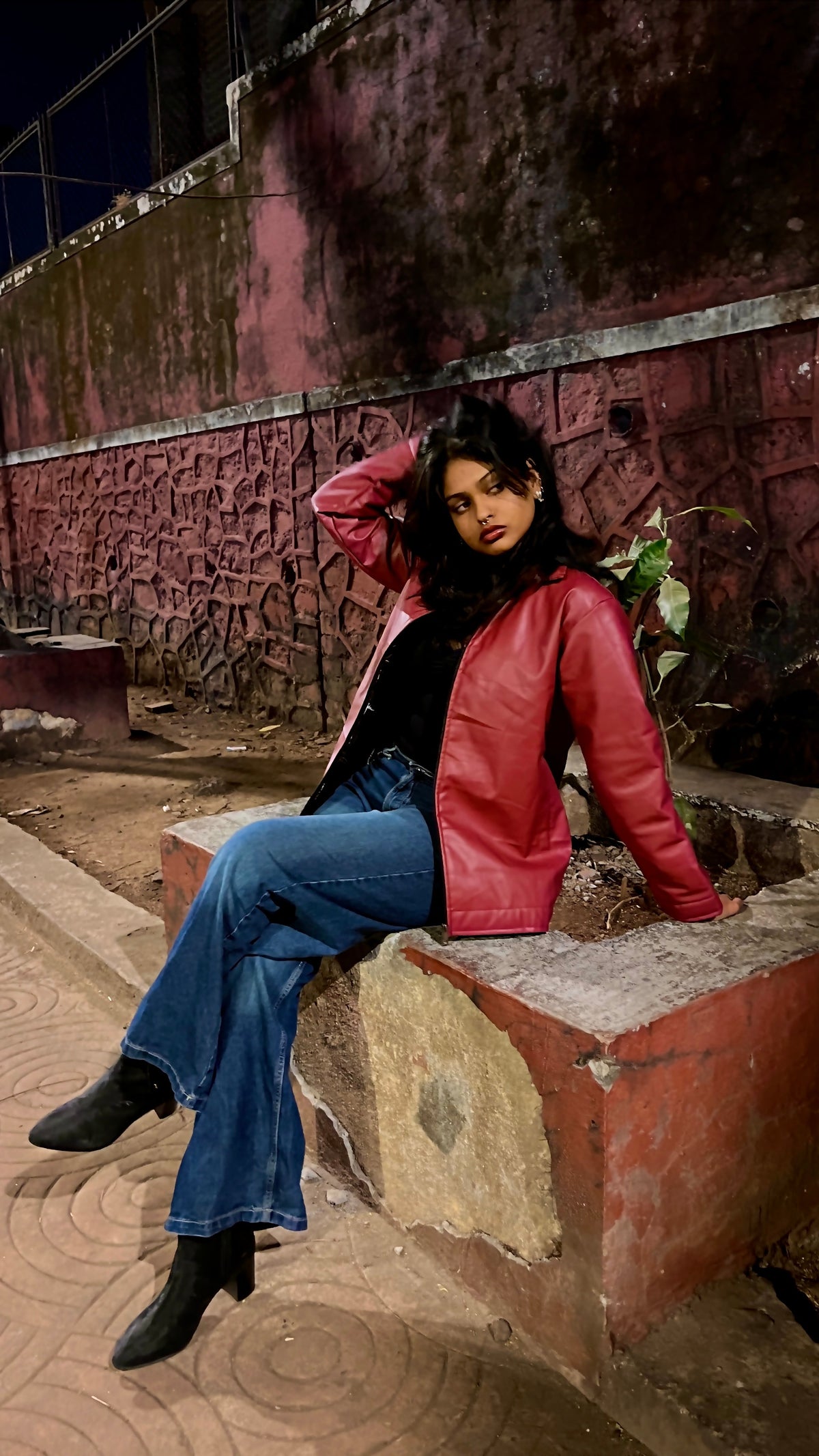Maroon Leather Jacket