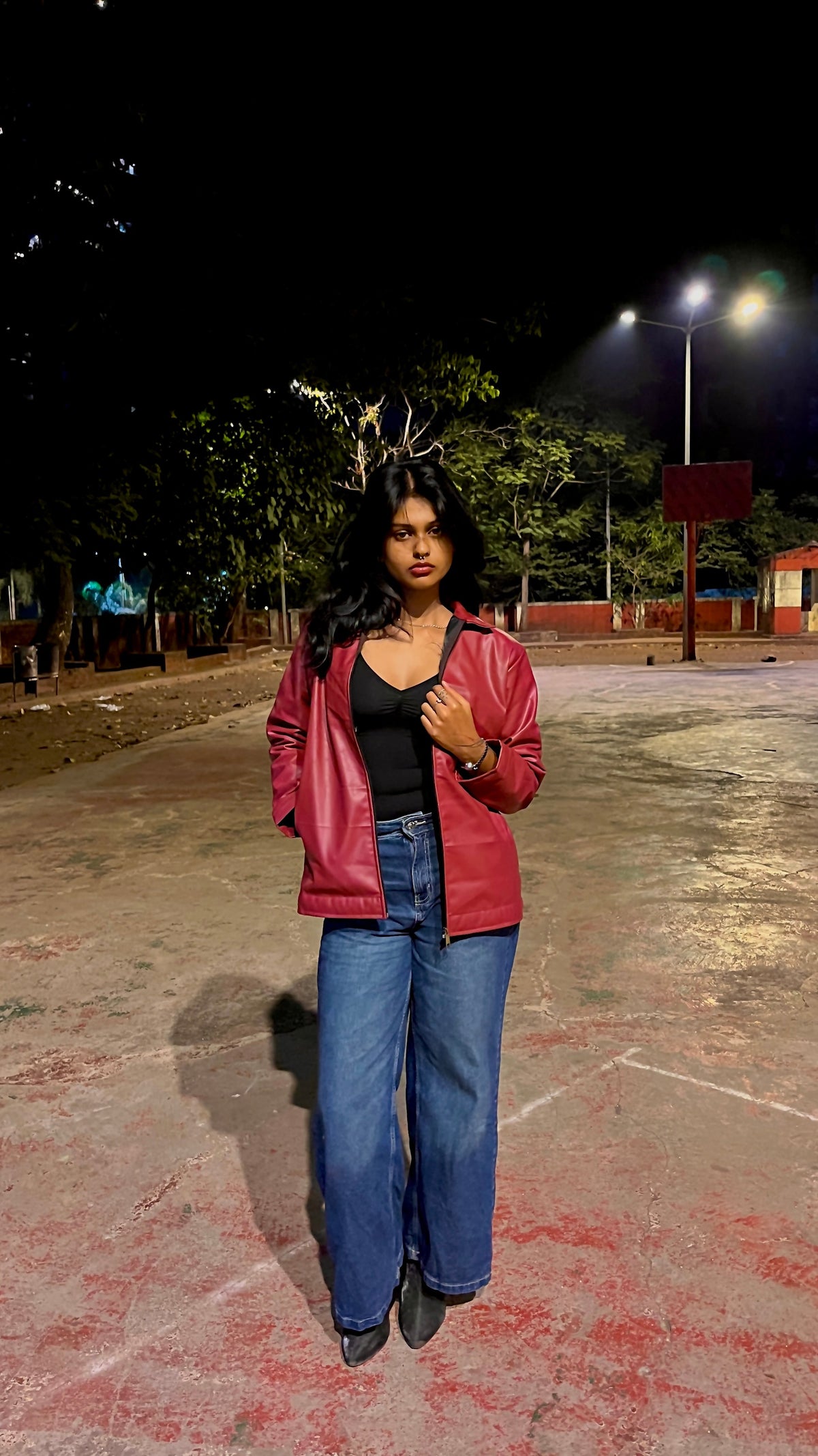 Maroon Leather Jacket
