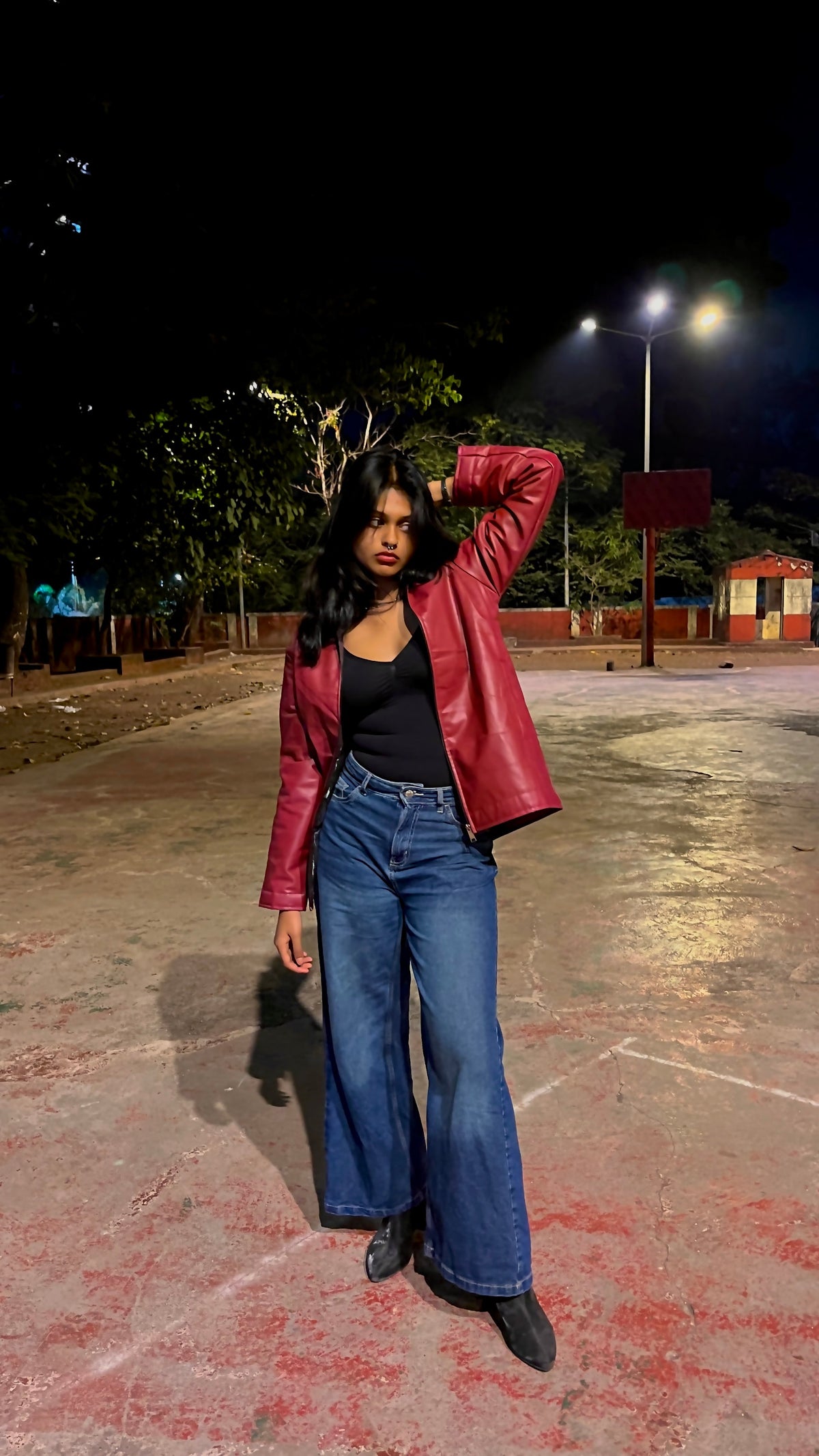 Maroon Leather Jacket