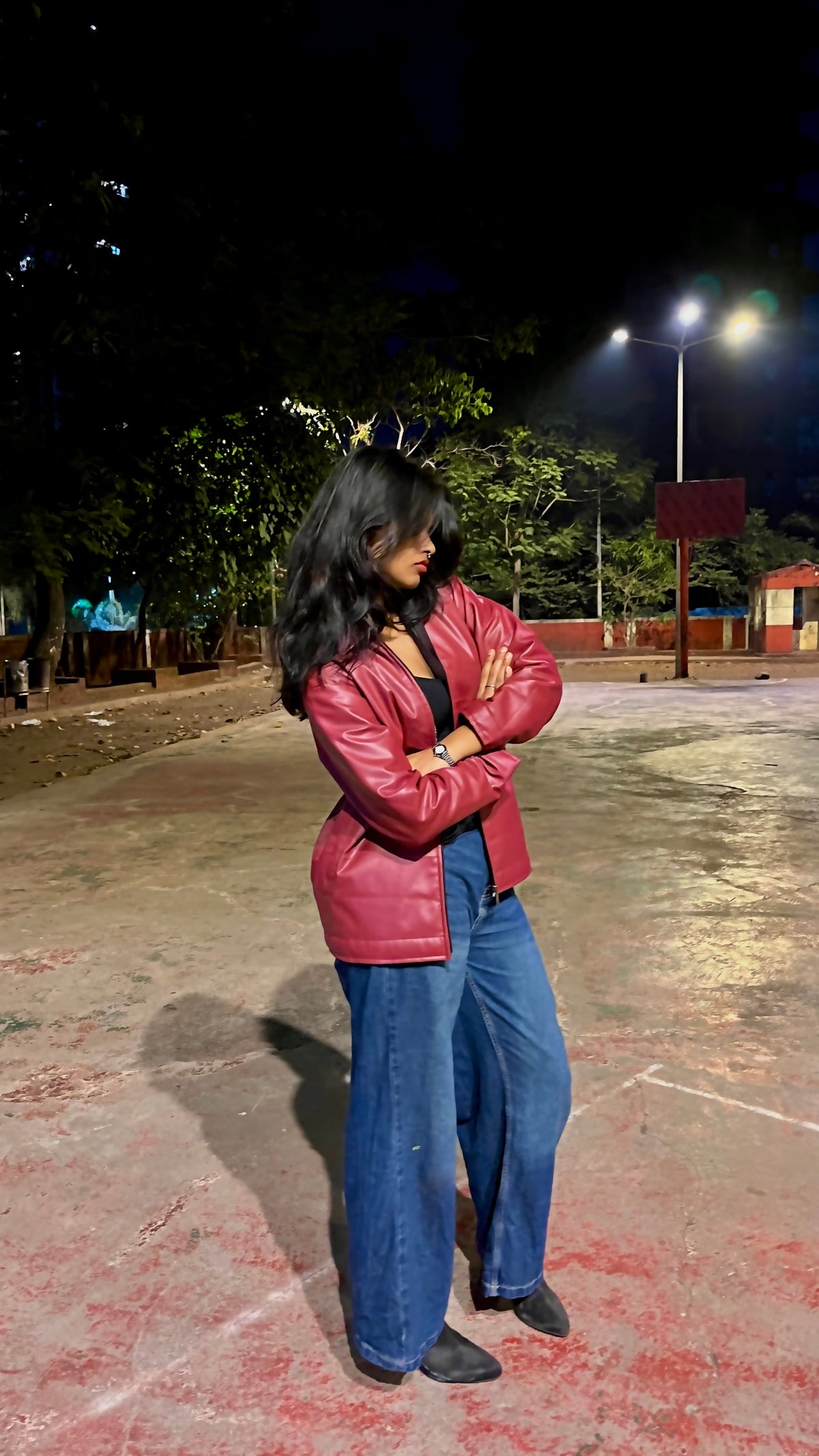 Maroon Leather Jacket